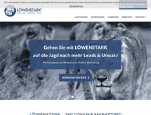 Tablet Screenshot of loewenstark.com